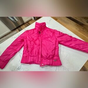 Vintage White Stag Women's Bright Pink Ski Jacket